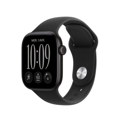 Apple Watch Series 12 GPS + Cellular 42 mm Aluminium Noir Bracelet Sport Noir M/L