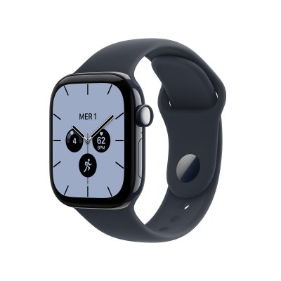 Apple Watch Series 12 GPS + Cellular 42 mm C&eacute;ramique Bleu nuit Bracelet Sport Bleu marine S/M