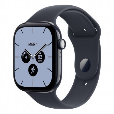Apple Watch Series 12 GPS + Cellular 46 mm C&eacute;ramique Bleu nuit Bracelet Sport Bleu marine M/L