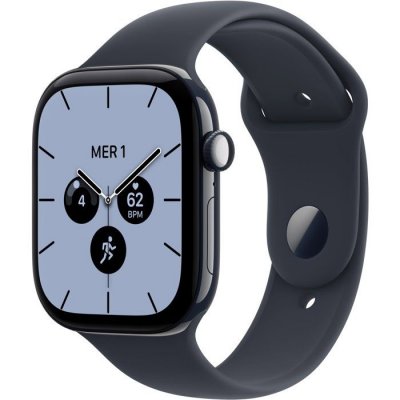 Apple Watch Series 12 GPS + Cellular 46 mm C&eacute;ramique Bleu nuit Bracelet Sport Bleu marine S/M