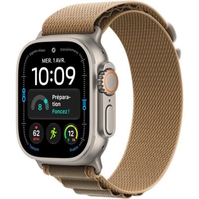 Apple Watch Ultra 4 GPS + Cellular 49 mm Titane naturel Boucle Alpine D&eacute;sert L