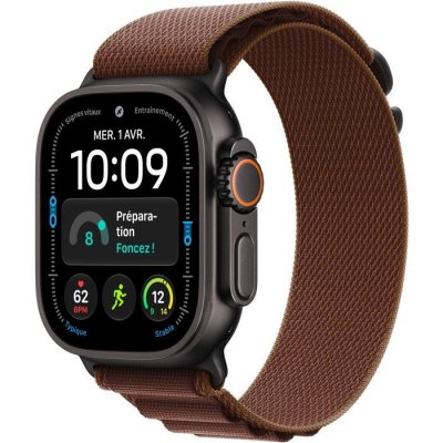 Apple Watch Ultra 4 GPS + Cellular 49 mm Titane noir Boucle Alpine Bordeaux M
