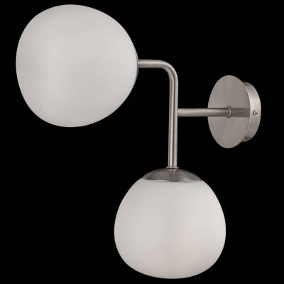 MAYTONI Applique 2 lumi&egrave;res avec structure en m&eacute;tal nickel et sph&egrave;res en verre