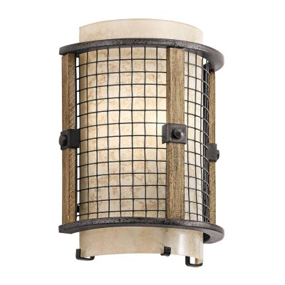 KICHLER Applique Ahrendale, fer et verre 1 ampoule