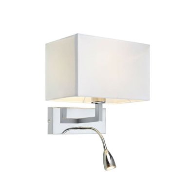 MARKSLOJD Applique avec liseuse LED flexible m&eacute;tal/tissu H40cm