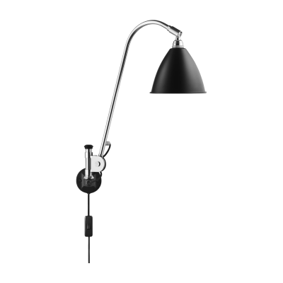 GUBI Applique avec prise en m&eacute;tal chrom&eacute; et noir Bestlite BL6 - 