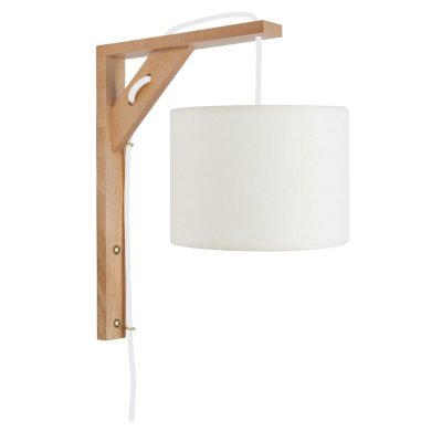 TOSEL Applique bois naturel et blanc
