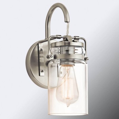 KICHLER Applique Brinley, nickel bross&eacute;, verre