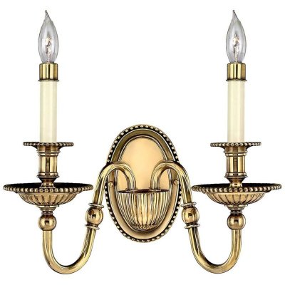 ELSTEAD Applique Cambridge, laiton, 2 ampoules, sans abat-jour