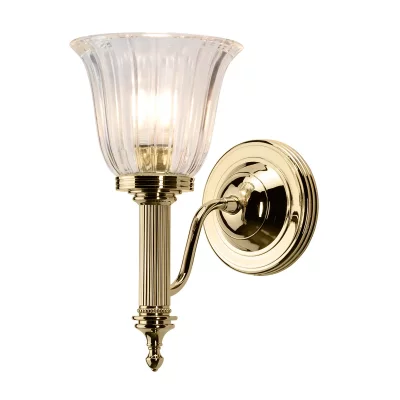 ELSTEAD LIGHTING Applique Carroll1, laiton poli et verre
