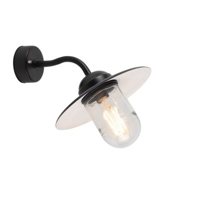 QAZQA Applique d'ext&eacute;rieur intelligente noire IP44 avec WiFi A60 - Munich