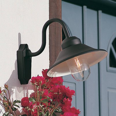 KONSTSMIDE Applique d&acute;ext&eacute;rieur Vega, largeur 29,5&nbsp;cm, noire