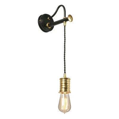 ELSTEAD LIGHTING Applique Douille, noir et laiton poli 
