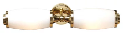 ELSTEAD LIGHTING Applique Eliot2, laiton poli et verre