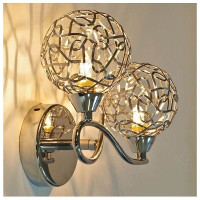KOSILUM Applique en m&eacute;tal et aluminium Argent&eacute; / Chrom&eacute; 25 cm