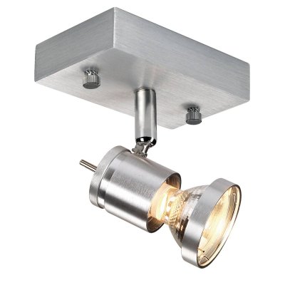 SLV Applique et plafonnier ASTO 1 aluminium brosse  - GU10 - max. 75W
