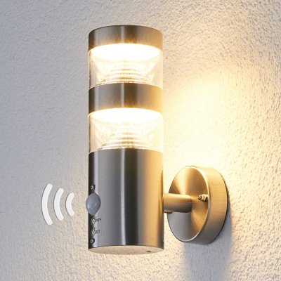 LINDBY Applique exterieur led en inox gris