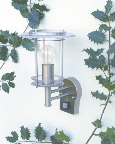 BRILLIANT Applique ext&eacute;rieure avec d&eacute;tecteur  York Nickel acier inoxydable 44797-82