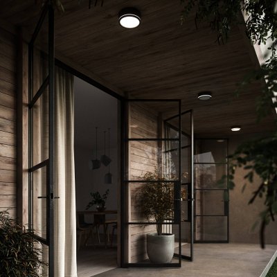 NORDLUX Applique exterieure connect&eacute; arcus IP54 LED cct 440lm noir