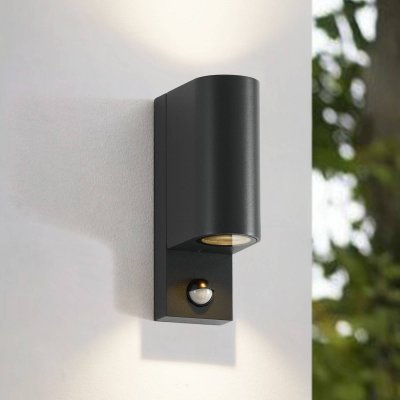 LINDBY Applique ext&eacute;rieure 'Palina' en aluminium - gris graphite, transparent