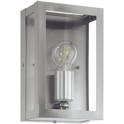 EGLO Applique ext&eacute;rieure rectangulaire alamonte h26 cm ip44 - inox
