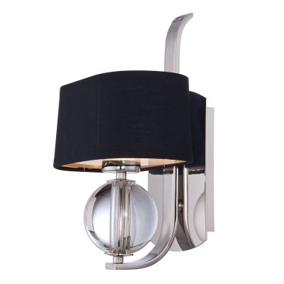 QUOIZEL Applique Gotham, abat-jour noir, 1 ampoule