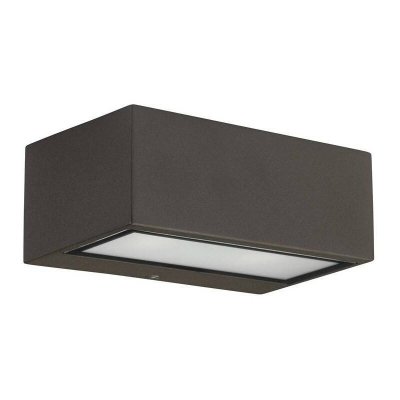 LEDS C4 Applique halog&egrave;ne Nemesis, aluminium et verre, marron