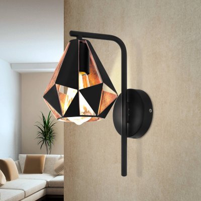 EGLO Applique interieure descendante Carlton 4 - Noir et cuivre - 60W