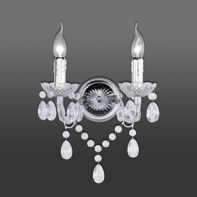 REALITY LEUCHTEN Applique l&uuml;ster chrom&eacute; transparent claire 2x40w e14