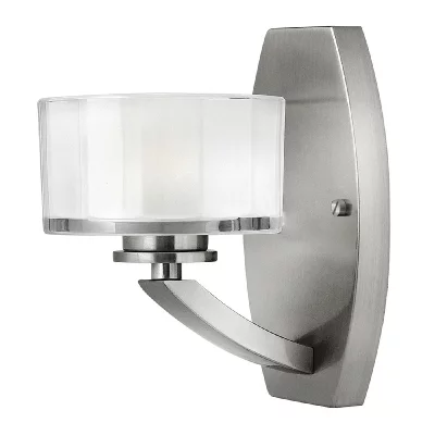 ELSTEAD LIGHTING Applique Meridian, nickel bross&eacute; et verre, 1 ampoule