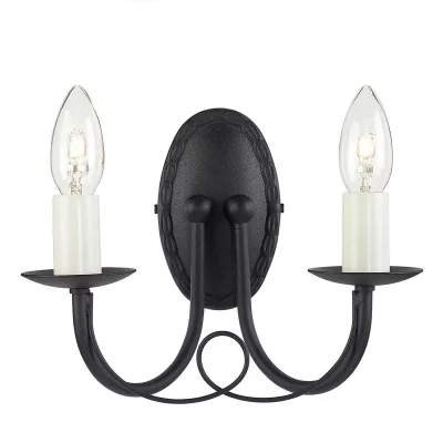 ELSTEAD LIGHTING Applique Minster, noir, 2 ampoules