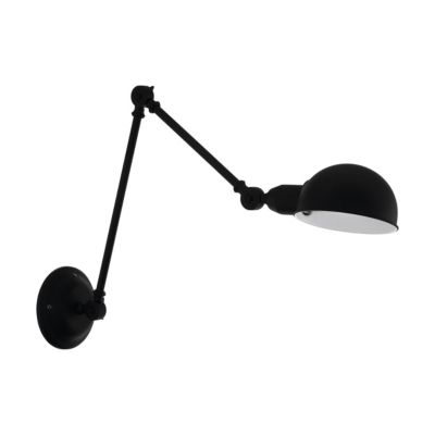 EGLO Applique murale articul&eacute; Exmoor E27 IP20 40W 14,5 x 42 x &Oslash;14 cm noir