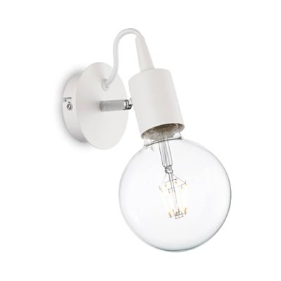 IDEAL LUX Applique murale Blanche edison 1 ampoule - Blanc