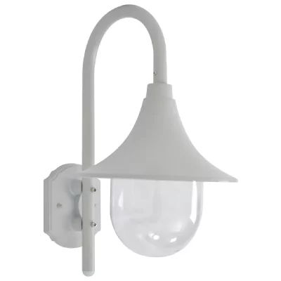 VIDAXL Applique murale de jardin E27 120 cm Aluminium Blanc  Blanc