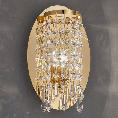 KOLARZ Applique murale design en cristal CHARLESTON Or 24 Carats 1 ampoule