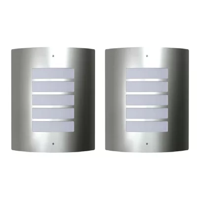 VIDAXL Applique murale design en m&eacute;tal (lot de 2)  Argent