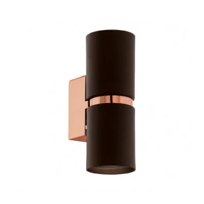 EGLO Applique murale design PASSA 2 ampoules marron