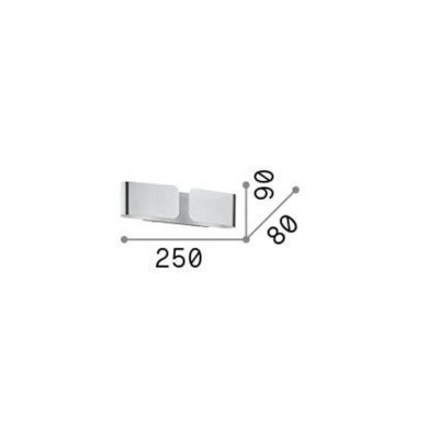IDEAL LUX Applique murale Dor&eacute;e CLIP 2 ampoules Largeur 25 Cm