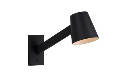 LUCIDE Applique murale en m&eacute;tal orientable avec interrupteur H22cm