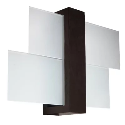 SOLLUX LIGHTING Applique murale FENIKS bois/verre wenge 1 ampoule