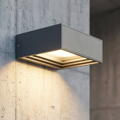 LUCANDE Applique murale LED  Ashkan, anthracite, IP65