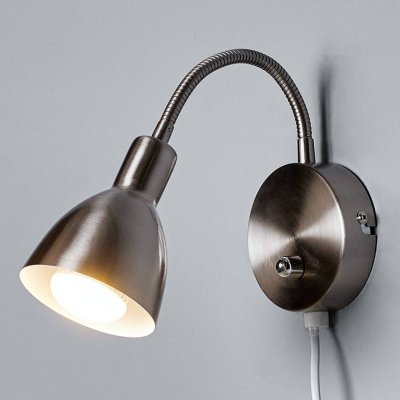 LINDBY Applique murale  Amrei, couleur nickel, 42cm, fiche, intensit&eacute; variable
