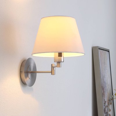 LINDBY Applique murale  Pola, 30 cm, nickel, extensible, textile