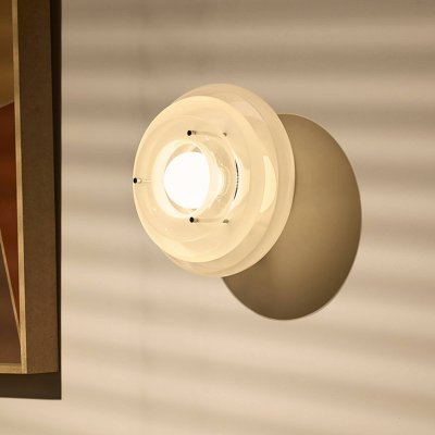 MARKET SET Applique murale  Sunset &Oslash; 28 cm, blanc brumeux, verre, E27