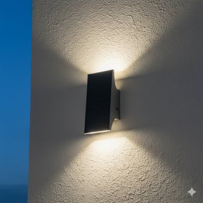 LUMISKY Applique murale solaire plastique noir 700lm