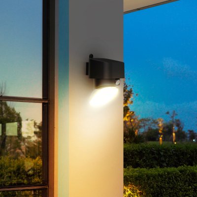 LUMISKY Applique murale solaire sensor plastique noir 2000lm