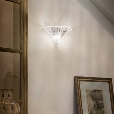 IDEAL LUX Applique murale Transparente SANTA 1 ampoule Diam&egrave;tre 90 Cm