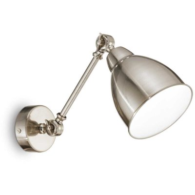 IDEAL LUX Applique newton ap1 couleur nickel 60w attacco e27 016399
