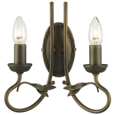 ELSTEAD Applique Olivia, noir / or, 2 ampoules