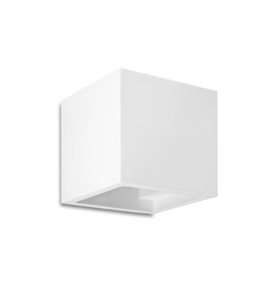 KOSILUM Applique pl&acirc;tre cube blanc - Nevada